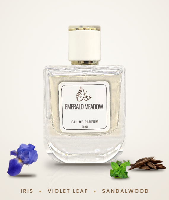 Emerald Meadow fresh aquatic perfume for men bottle