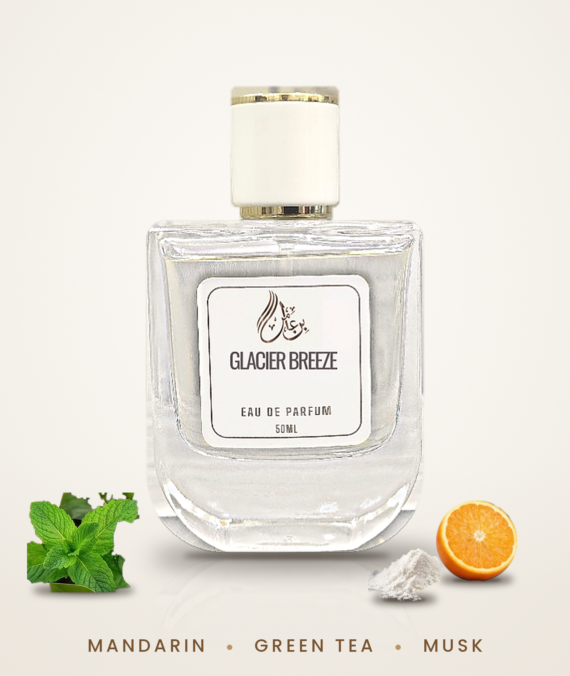 Glacier Breeze fresh citrus perfume for men and women bottle