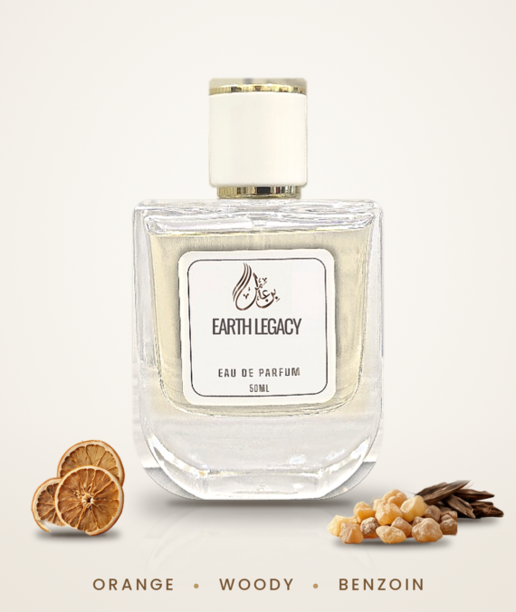 Earth Legacy woody spicy perfume for men bottle
